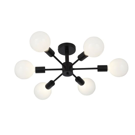 SL419.402.06 Светильник потолочный Черный E27 6*60W ANO