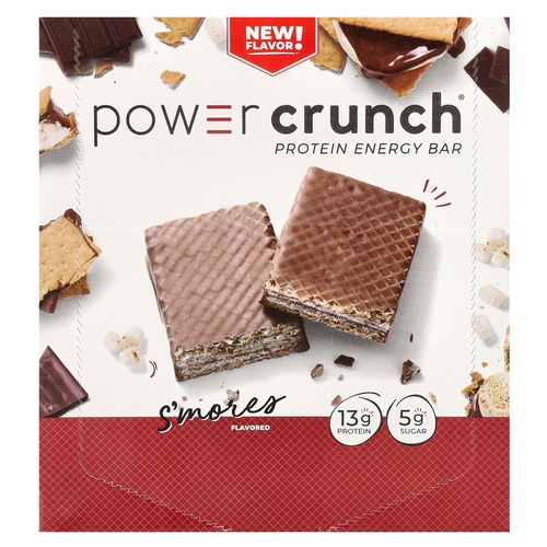 BNRG, Power Crunch®, протеиновый батончик, S'mores, 12 батончиков по 40 г (1,4 унции)