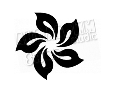 Трафарет для блеск тату "Цветок №4