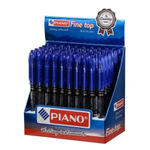 Ручка шариковая, масляная, Piano, синие чернила, серия "Piano Flawless", прозрачный корпус с рисунком, 50 шт