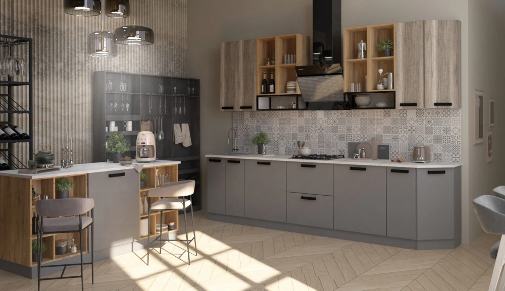 Кухня «Стайл» МДФ в новой PET-PREMIUM в наличии