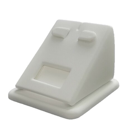 Подставка для серег/наклонная/2 язычка/окошко для бирки/прорезь для нитки/основание