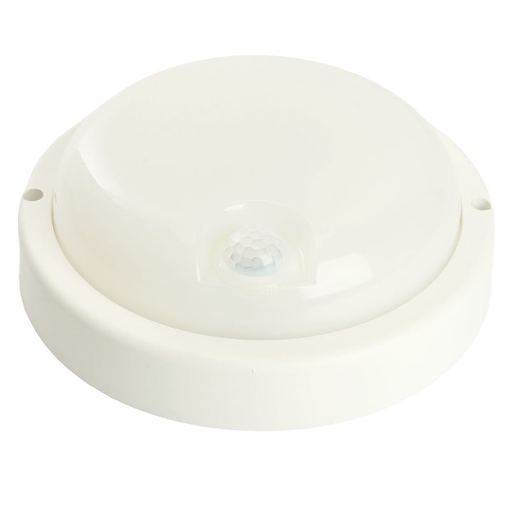 Светильник светодиодный пылевлагозащищённый с ИК-датчиком Feron AL3006 в пластиковом корпусе 18W 4000K 220V IP65 белый 48995