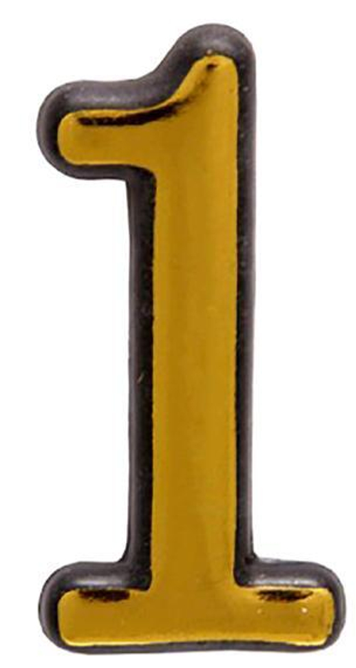 Цифра дверная АЛЛЮР ''1''  Маленькая пластик  ЗОЛОТО / 5088