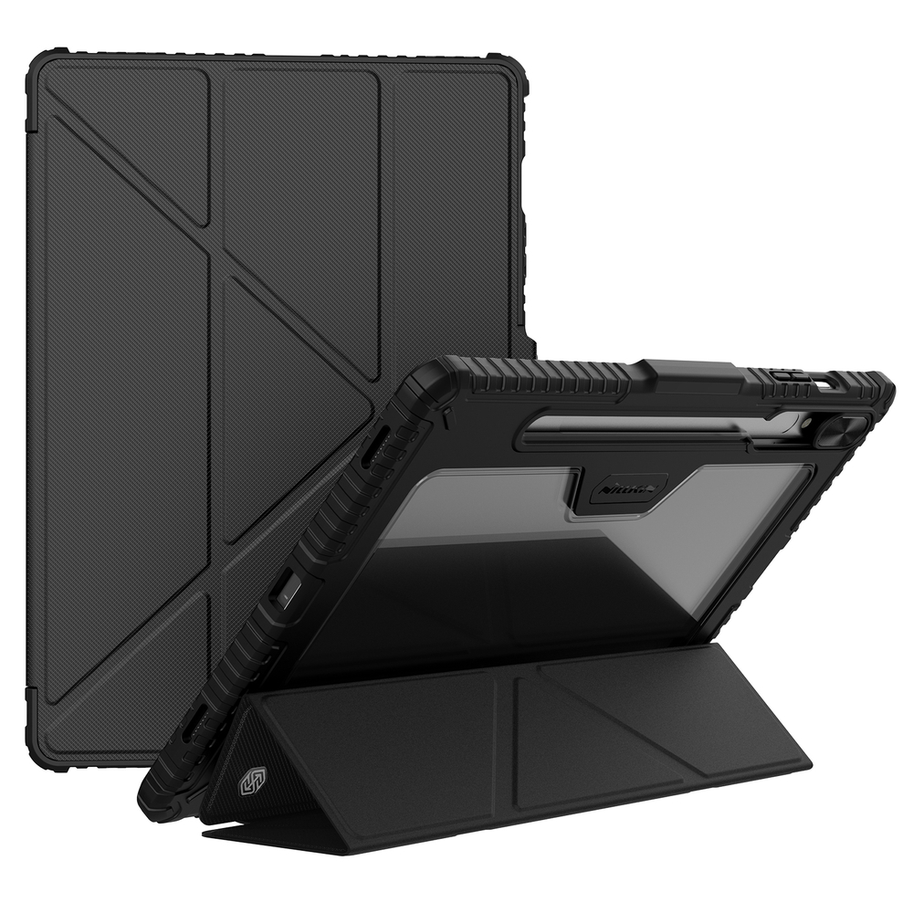 Чехол книжка от Nillkin для планшета Samsung Galaxy Tab S9+ Плюс, серия Bumper Pro Case-Multi Angle Folding Style, многофункциональный складной