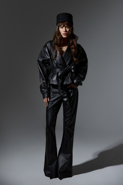 Блейзер из кожи Merlin, черный