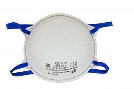 Респиратор О2 2102, FFP2, без клапана  (аналог 3M 8102)