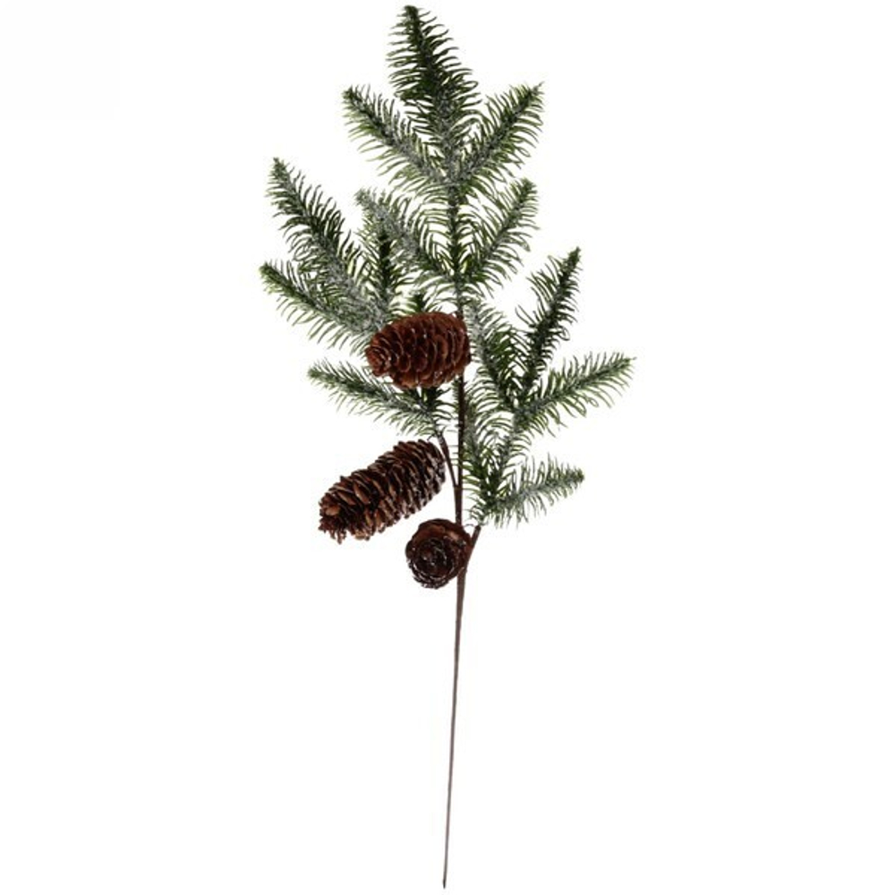 Ветка хвойная «Лесные шишки», 58 см