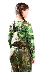 Полукомбинезон детский Оксфорд зелёный КМФ