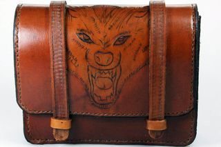 Подсумок на пояс Волк (коричневый)