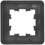 BRITE Рамка 1-местная РУ-1-1-Бр металл черный RE AL IEK
