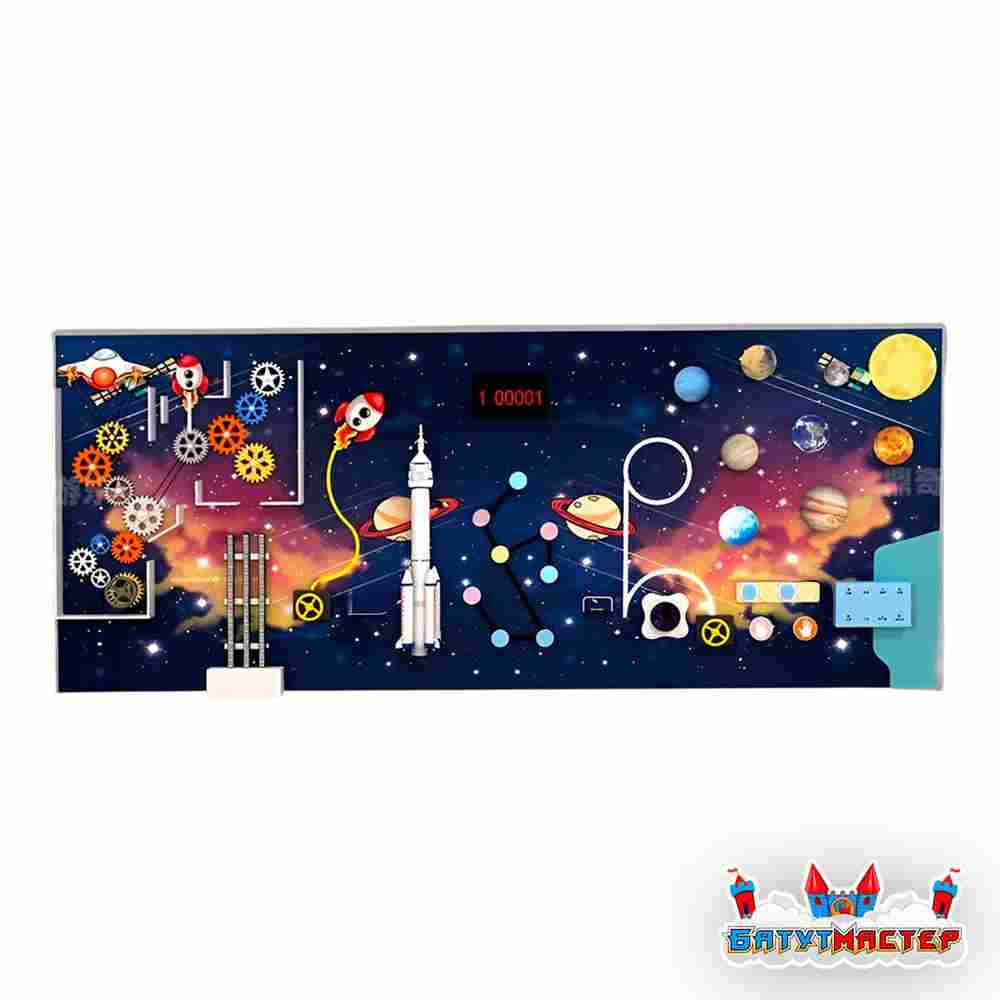 Интерактивная стена «Битва планет», с космическими модулями и счётчиком