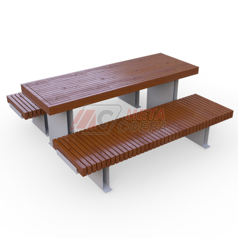 Стол уличный с лавками Rail Road 03