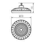 Промышленный светильник ip65 KANLUX HB PRO LED HI 150W-NW 4000К