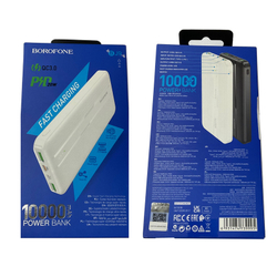 Внешний аккумулятор Borofone BJ9 10000 mAh (18W, 2USB, MicroUSB, Type-C, QC3.0, PD) Белый