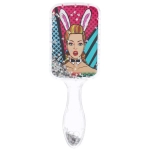 Расческа массажная прямоугольная «Коллекция ИМАНИ - ЭКЛАТ», микс 4 дизайна, 23*8,5см (PVC подвес)