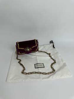 Сумка Gucci Broadway Bee Velvet Shoulder Bag