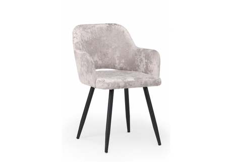 Стул на металлокаркасе Woodville Эолин латте (simple 008), черный, ножки черные