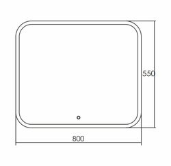 Зеркало GROSSMAN COMFORT 80х55 с LED подсветкой