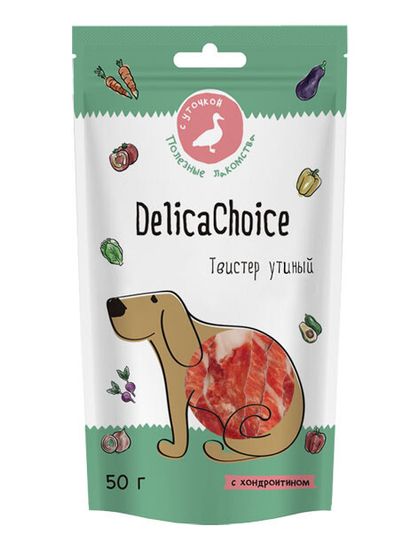 DelicaChoice Лакомство для собак "Твистер утиный"