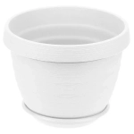 Горшок Толедо, D20, 3,0 л, белый с поддоном цветочный горшок