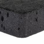 Губки для посуды BIG BLACK 95х70х35 мм КОМПЛЕКТ 10 шт., КРУПНОПОРИСТЫЙ поролон/абразив LAIMA, 608650