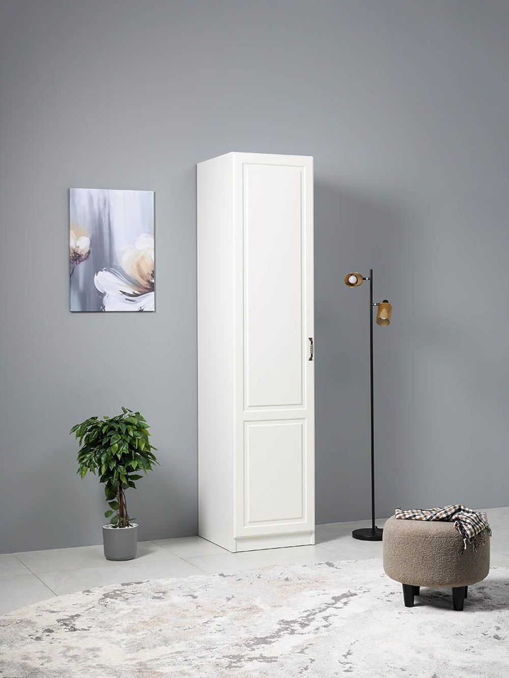 Ливерпуль Шкаф 13.27.01 Белый/Ясень ваниль