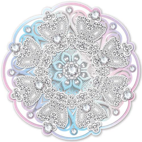 Украшение на скотче 9201156 Украшение на скотче "Снежинка" 46022 набор 20шт