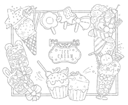 [Vol.8] Midnight tea party of stuffed animals. Coloring Book