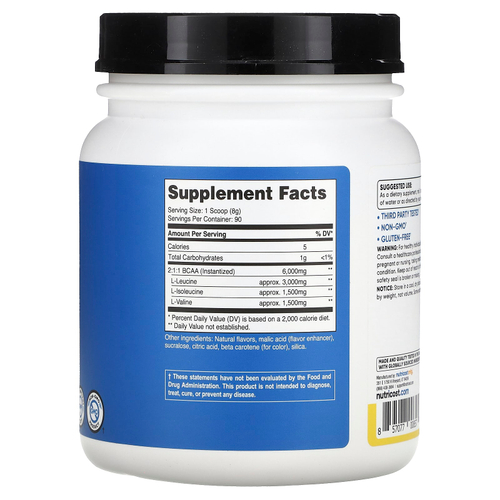 Nutricost, Performance, BCAA, со вкусом ананаса, 738 г (1,6 фунта)