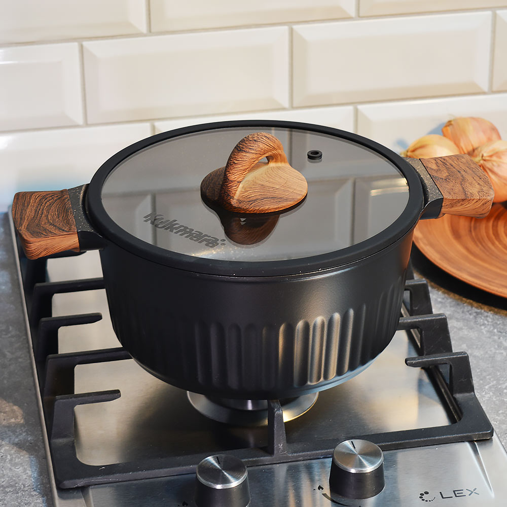 Кастрюля 3,2л Ristretto Stella, а/пр литая со стеклянной крышкой