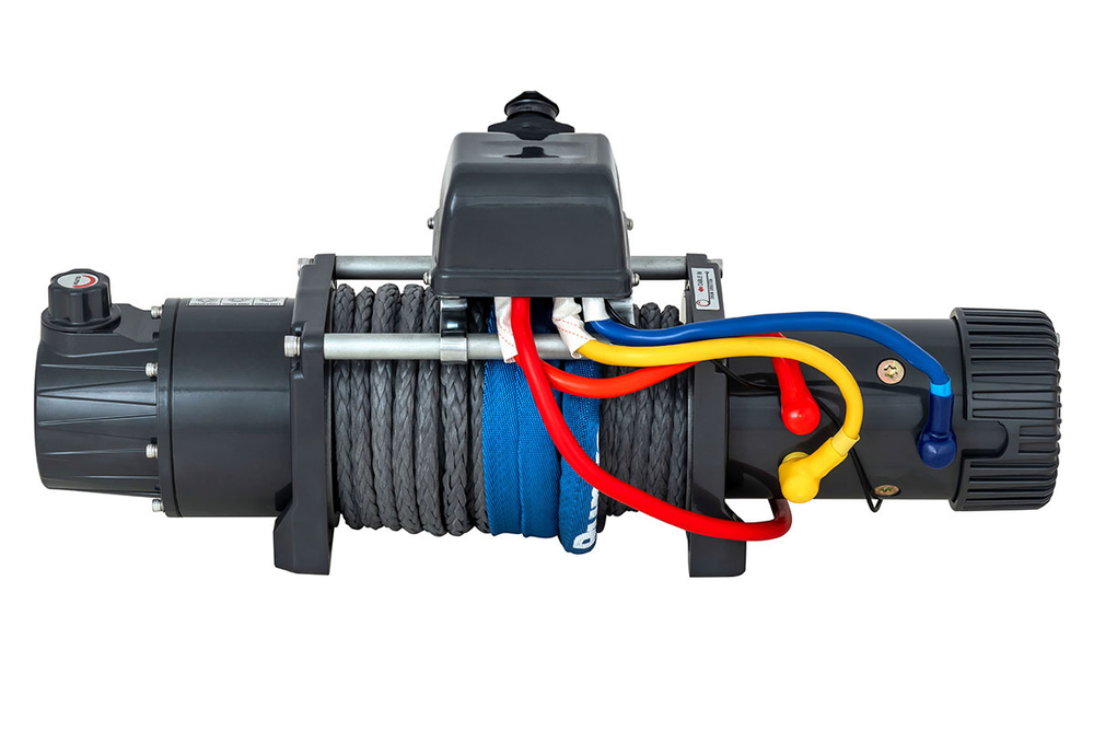 Лебёдка электрическая двухскоростная 12V Runva 12000 lbs 5443 кг (синтетический трос)