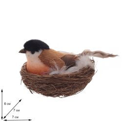 GAEM Изделие декоративное "Птица в гнезде", L7 W7 H6 см, 3в.