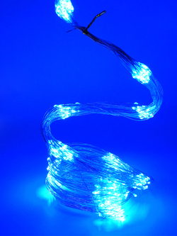 Гирлянда светодиодная "МУЛЬТИНИТЬ", 450 LED, голубой, 1,5 м. 30 нитей, IP20, 12V, адаптер MAG-G010-450
