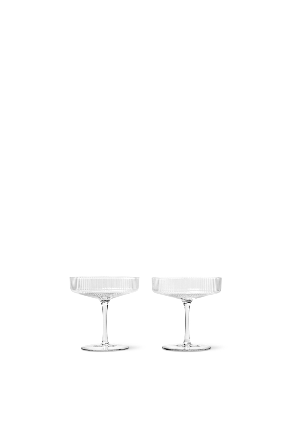 Бокалы Ferm Living Ripple Champagne Saucers - Set of 2 - Clear