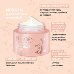 Neogen Dermalogy Probiotics Relief Cream восстанавливающий крем с пробиотиками и керамидами
