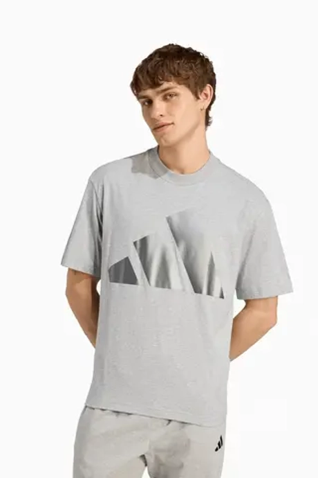 Футболка adidas Holiday Big Logo - серый