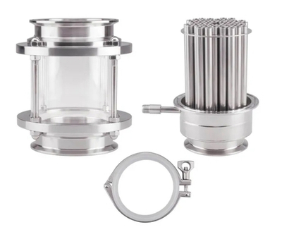 Многотрубная царга МЦ 4 дюйма в стеклянной царге 160 мм