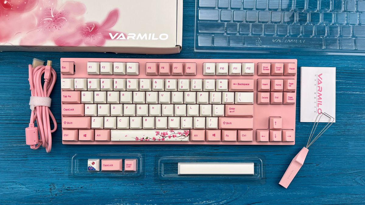 Varmilo VA87 Sakura Cherry MX Blue — купить на сайте профессиональных ...