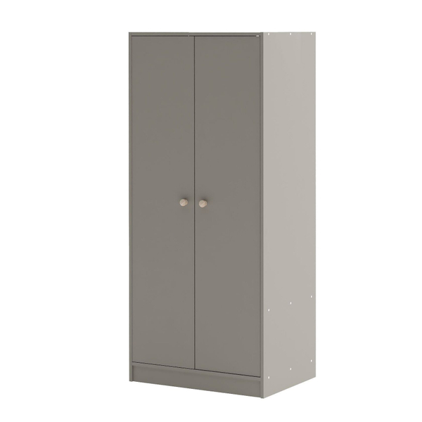 Шкаф для одежды 2 двери Марм, 74х55х170 см, со штангой и полкой, серый