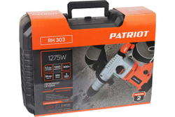 Перфоратор PATRIOT RH 303 SDS+, мощность 1275 Вт, 4.2 Дж, 3 режима работы, макс.диаметр 26 мм, глубиномер, кейс 140301303