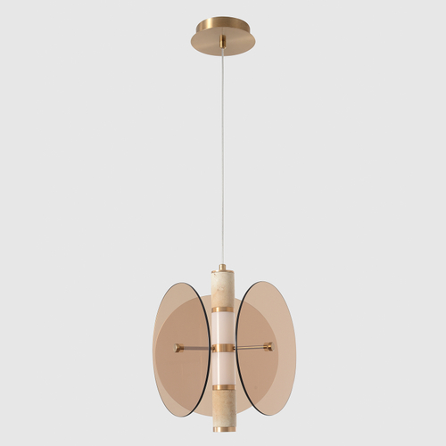 Подвесной светодиодный светильник Crystal Lux AMARILLO SP12W LED BRASS
