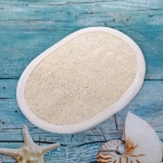 Мочалка для тела «Ultramarine - Флокс», скрабирующая, цвет белый, 9*12см (зип пакет и наклейка Ultramarine)✦