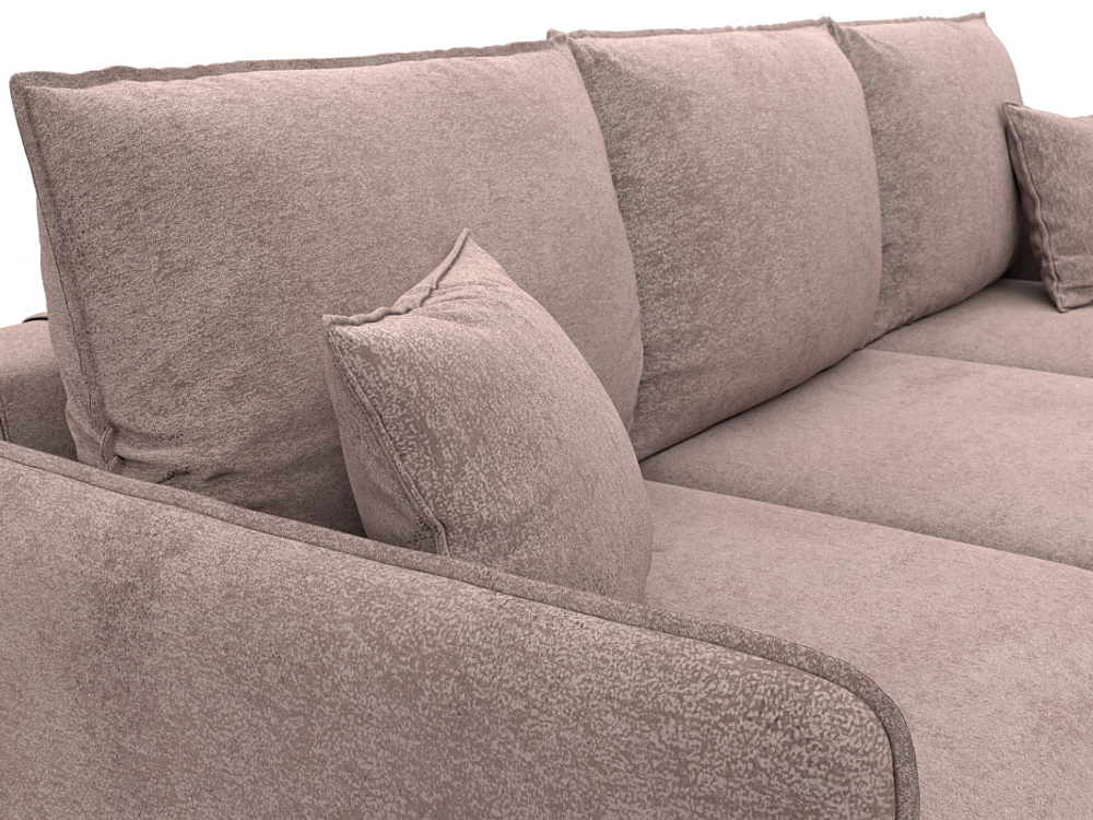 Диван угловой Лига-064 НПБ угол универсальный ВЕЛЮР TOWER 05 бежевый