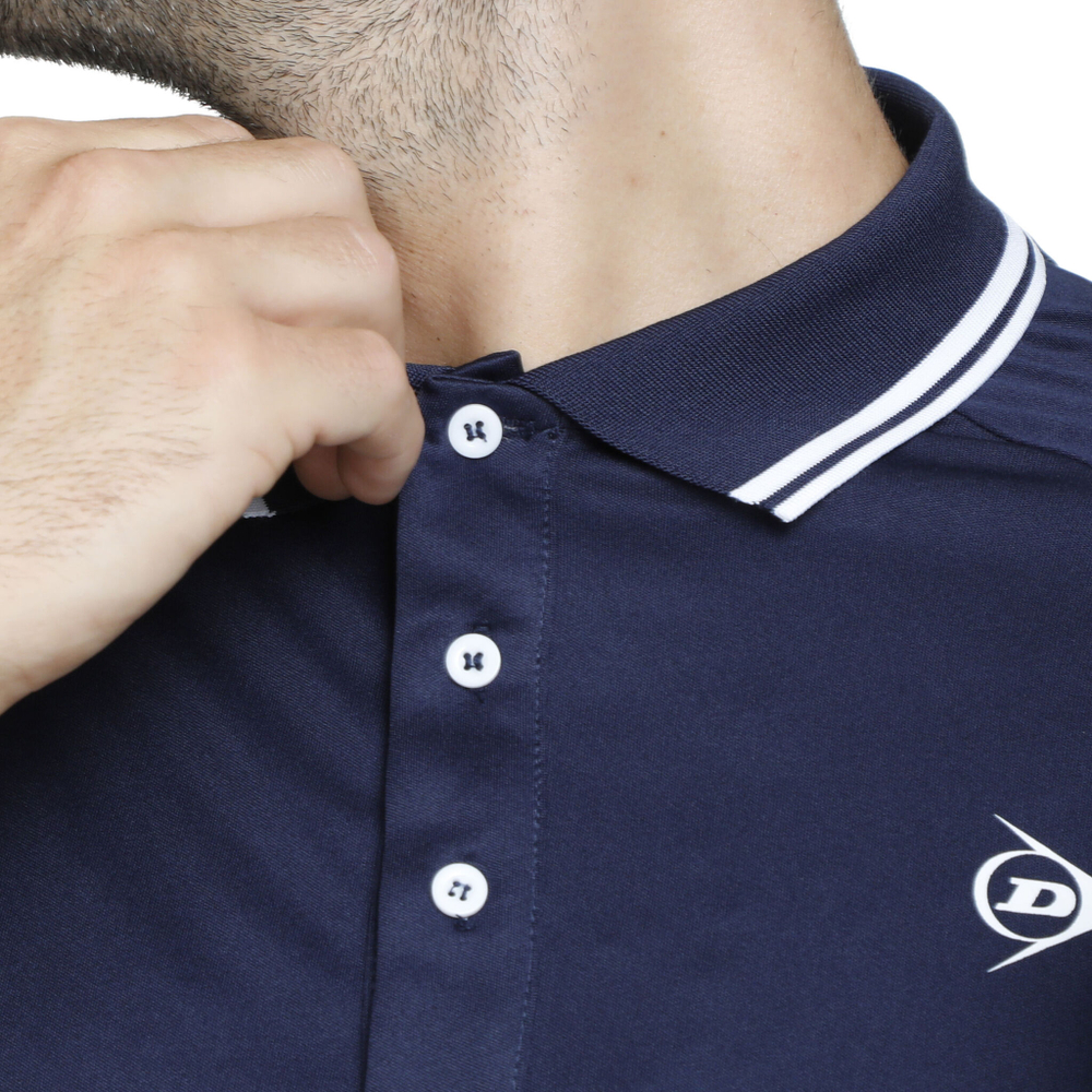 Мужское теннисное поло Dunlop Polo Men - Dark Blue, White