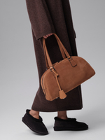 Замшевая сумка DBR 31358 св.коричневый/велюр