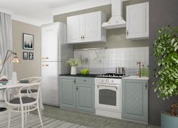 Модульный кухонный гарнитур «Гранд» 1500мм (Пепел/Белый)