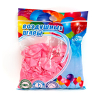 Шар воздушный металлик Alingar, №12, розовый, 100шт/уп, пакет с европодвесом