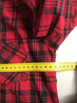 Рубашка удлиненная в клетку, визуально 46/48 размер