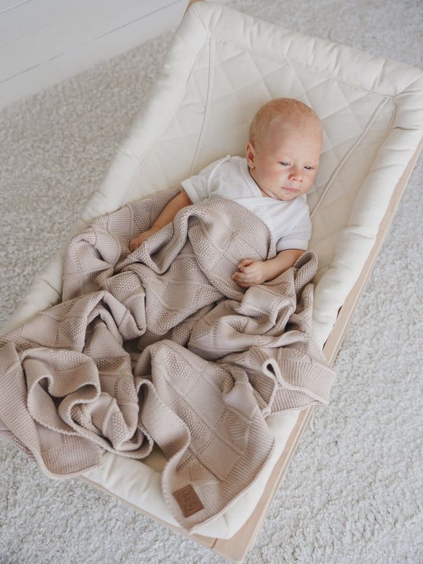 Плед вязаный хлопковый 